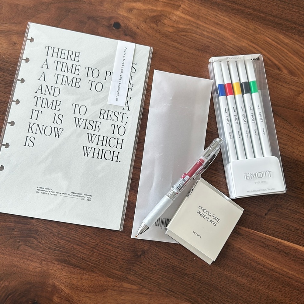 January Cloth and Paper Intension Box items